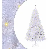 Syfax Künstlicher Weihnachtsbaum Weiß 150 cm PVC und Stahl