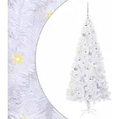 Syfax Künstlicher Weihnachtsbaum Weiß 180 cm PVC und Stahl