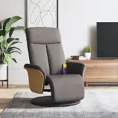 Prolenta Maison Exclusive - Massagesessel mit Fußteil Taupe Stoff