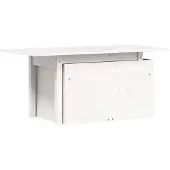 Syfax Gartentisch Weiß 100x50x75 cm Massivholz Kiefer