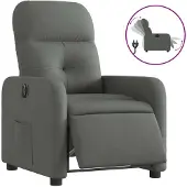 Syfax Relaxsessel Elektrisch Dunkelgrau Stoff