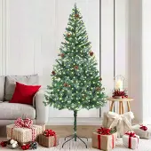 vidaXL Design Künstlicher Weihnachtsbaum Grün 180 cm PVC und Stahl 2025NEU8973621