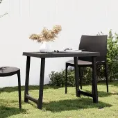 The Living Store Campingtisch Anthrazit 79x56x64 cm PP Holzoptik