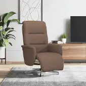 vidaXL Relaxsessel mit Fußteil Braun Stoff 356564