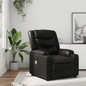 vidaXL Design Massagesessel Schwarz Kunstleder, Klassische Sessel 2024 Neu