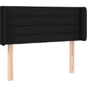 Syfax Kopfteil mit Ohren Schwarz 83x16x78/88 cm Stoff