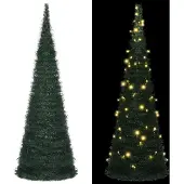 Syfax Künstlicher Pop-Up-Weihnachtsbaum mit Beleuchtung Grün 180 cm