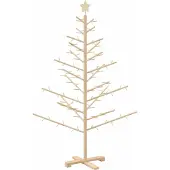 Syfax Holz Weihnachtsbaum Natur 150 cm Massives Kiefernholz
