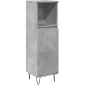 vidaXL Badschrank Betongrau 30x30x100 cm Holzwerkstoff