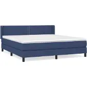 Syfax Boxspringbett mit Matratze Blau 180x200 cm Stoff