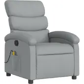 Syfax Massage-Relaxsessel, hellgrauer Stoff