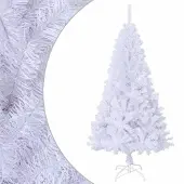 Syfax Künstlicher Weihnachtsbaum mit Dicken Zweigen Weiß 120 cm PVC