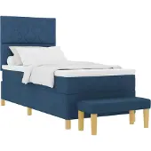 Syfax Boxspringbett mit Kopfteil Blau 200 x 100 cm Stoff