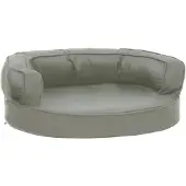 Syfax Hundematratze Ergonomisch 60x42 cm Leinenoptik Grau