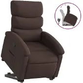Syfax Relaxsessel mit Aufstehhilfe Dunkelbraun Stoff