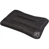 Syfax Hundebett Schwarz XXL 115 x 70 x 12 cm aus Polyurethanbeschichtetem Oxford-Gewebe, Wasserabweisend, Handwaschbar