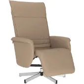Syfax Relaxsessel mit Fußteil Cappuccino-Braun Kunstleder