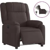 Syfax Relaxsessel Elektrisch Dunkelbraun Stoff