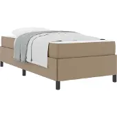 Syfax Bettrahmen mit Matratze Cappuccino 80 x 200 cm Stoff