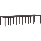 Syfax Gartentisch Braun 350 x 100 x 74 cm Poly-Rattan