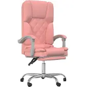 vidaXL Bürostuhl mit Massagefunktion Rosa Kunstleder