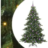 Syfax Künstlicher klappbarer Weihnachtsbaum Grün 180 cm PVC und Stahl