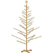 Syfax Holz Weihnachtsbaum Braun 180 cm Massives Kiefernholz