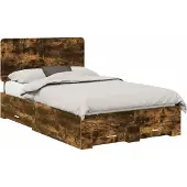 Syfax Bettrahmen Geräucherte Eiche 120 x 190 cm Holzwerkstoff