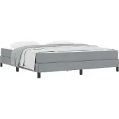 vidaXL Boxspringbett Hellgrau 180 x 200 cm Stoff