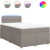 Syfax Boxspringbett mit Matratze Taupe 120x190 cm Stoff