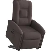 Syfax Relaxsessel mit Aufstehhilfe Dunkelbraun Stoff