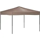 Syfax Faltbares Partyzelt 3x3 m Taupe, UV- & wasserabweisend, stabiles Stahlgestell