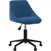 Syfax Bürostuhl Drehbar Blau Samt