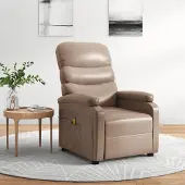 vidaXL "Schlussverkauf" Massagesessel 1 Person - Fernsehsesel - Cappuccino-Braun Kunstleder C17375