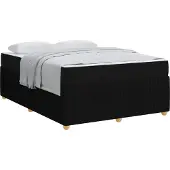 Syfax Bettrahmen mit Matratze Schwarz 140 x 200 cm Stoff