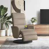 Prolenta Maison Exclusive - Massagesessel mit Fußteil Cappuccino-Braun Kunstleder
