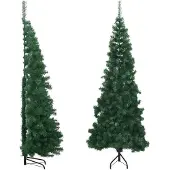 Syfax Künstlicher Eck-Weihnachtsbaum Grün 180 cm PVC