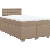Syfax Boxspringbett Matratze Cappuccino-Braun 140x200cm Kunstleder