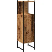vidaXL Badschrank Altholz-Optik 33x33x120,5 cm Holzwerkstoff