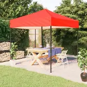 Prolenta Maison Exclusive - Partyzelt Faltbar Rot 3x3 m