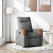 vidaXL "2026 Promotion" Massage-Relaxsessel/Loungesessel/TV-Sessel -, Stoff, Dunkelgrau - Couchsessel CC25702