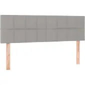 Syfax Kopfteile Hellgrau 144x5x78/88 cm Stoff
