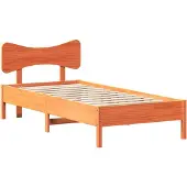 Syfax Massivholzbett ohne Matratze Wachsbraun 90x190 cm Kiefernholz