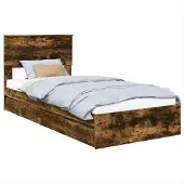 Syfax Aufbewahrungsbett Geräucherte Eiche 90 x 200 cm Holzwerkstoff