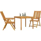 vidaXL Garten Essgruppe 3 Stk. Braun Massivholz Akazie