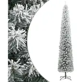 Syfax Weihnachtsbaum Schlank mit Ständer Beschneit 270 cm PVC