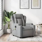 Prolenta Maison Exclusive - Massagesessel Hellgrau Stoff