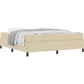 vidaXL Boxspringbett Creme 180 x 200 cm Stoff