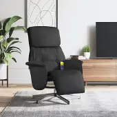 Prolenta Maison Exclusive - Massagesessel mit Fußteil Schwarz Stoff