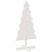 Syfax Weihnachtsbaum zum Schmücken Weiß 120 cm Massivholz Kiefer